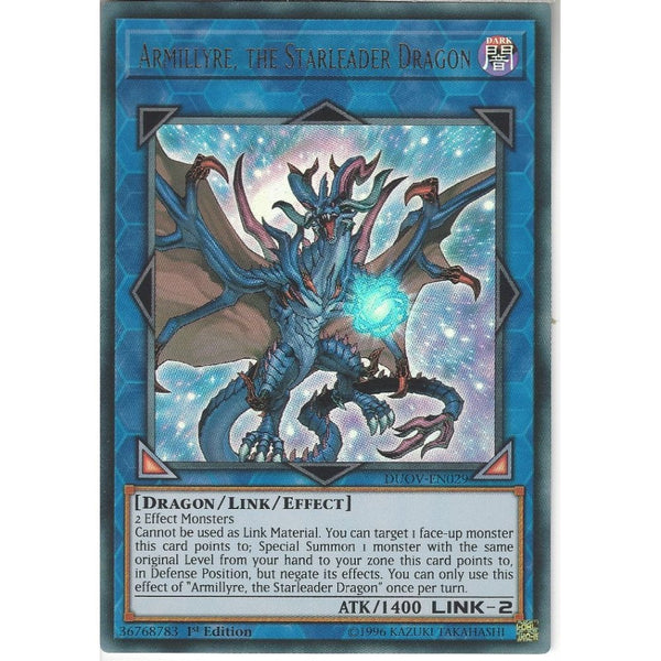 Yu-Gi-Oh! Trading Card Game DUOV-EN029 Armillyre, the Starleader Dragon | 1st Edition | Ultra Rare Card
