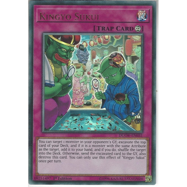 Yu-Gi-Oh! Trading Card Game DUOV-EN031 Kingyo Sukui | 1st Edition | Ultra Rare Card