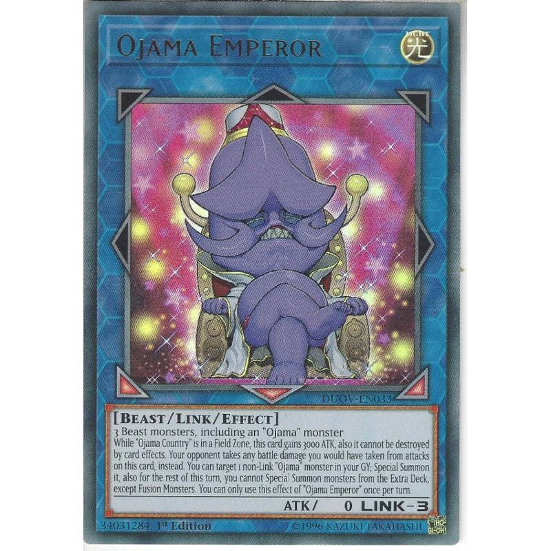 DUOV-EN033 Ojama Emperor | 1st Edition | Ultra Rare Card - Recaptured LTD DUOV-EN033 Ojama Emperor | 1st Edition | Ultra Rare Card - Recaptured LTD