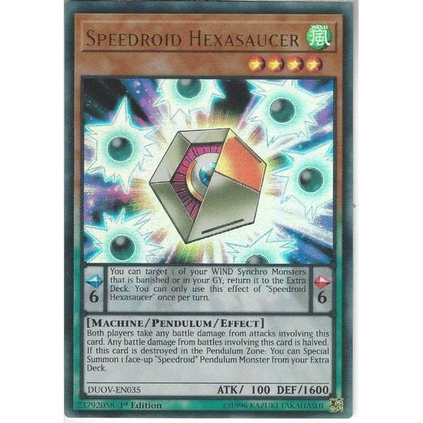 Yu-Gi-Oh! Trading Card Game DUOV-EN035 Speedroid Hexasaucer | 1st Edition | Ultra Rare Card