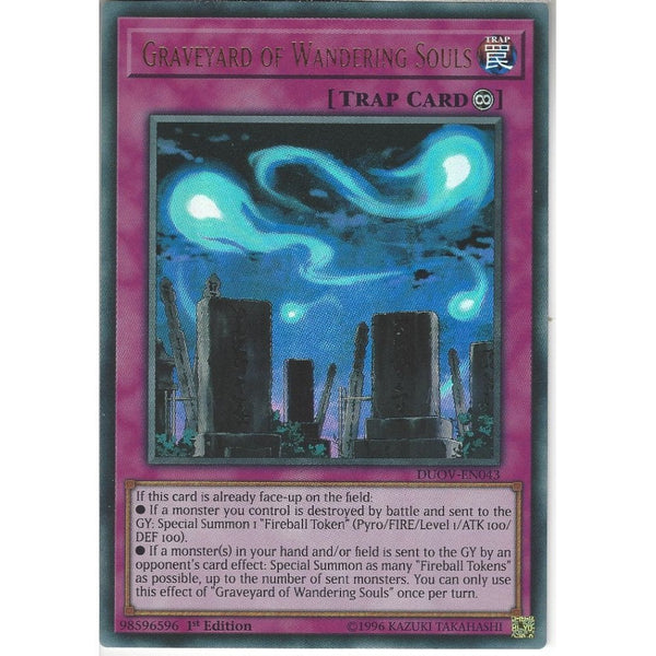 Yu-Gi-Oh! Trading Card Game DUOV-EN043 Graveyard of Wandering Souls | 1st Edition | Ultra Rare Card