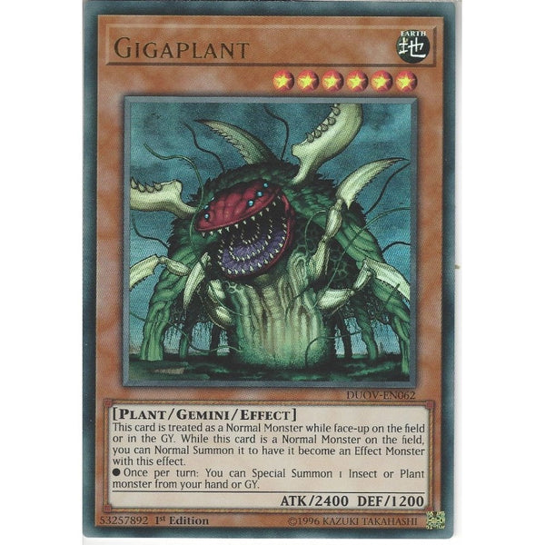 Yu-Gi-Oh! Trading Card Game DUOV-EN062 Gigaplant | 1st Edition | Ultra Rare Card