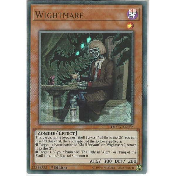 Yu-Gi-Oh! Trading Card Game DUOV-EN065 Wightmare | 1st Edition | Ultra Rare Card