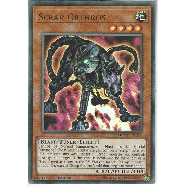 Yu-Gi-Oh! Trading Card Game DUOV-EN067 Scrap Orthros | 1st Edition | Ultra Rare Card