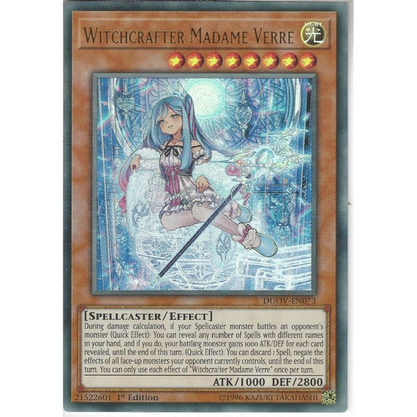 Yu-Gi-Oh! Trading Card Game DUOV-EN073 Witchcrafter Madame Verre | 1st Edition | Ultra Rare Card
