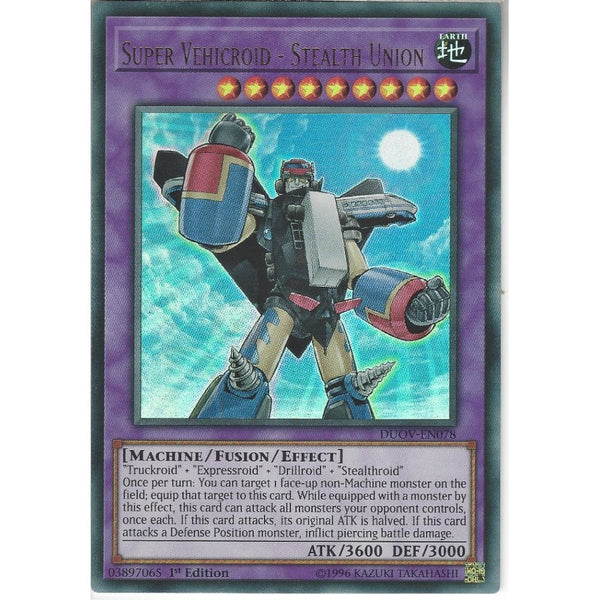 Yu-Gi-Oh! Trading Card Game DUOV-EN078 Super Vehicroid - Stealth Union | 1st Edition | Ultra Rare Card