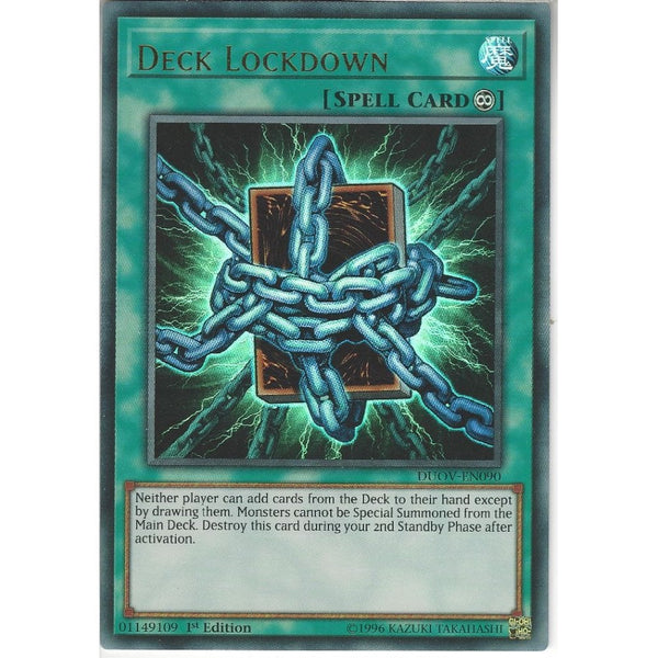 Yu-Gi-Oh! Trading Card Game DUOV-EN090 Deck Lockdown | 1st Edition | Ultra Rare Card