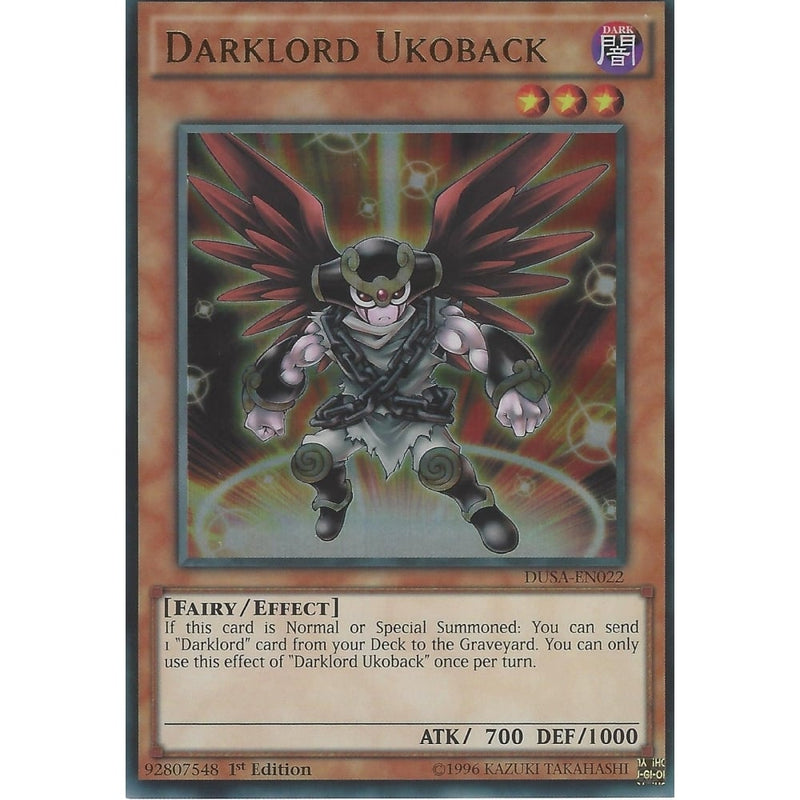Yu-Gi-Oh DARKLORD UKOBACK - Ultra Rare - DUSA-EN022 - 1st Edition