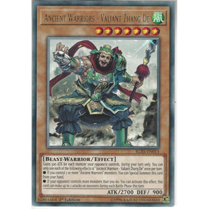IGAS-EN013 Ancient Warriors - Valiant Zhang De | 1st Edition | Rare Card