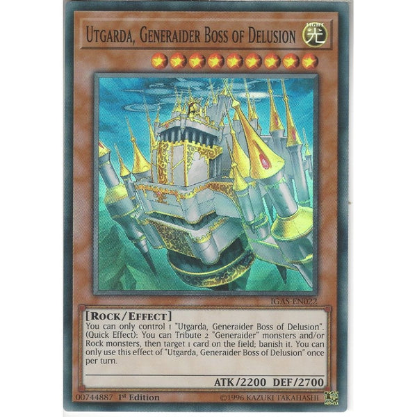 Yu-Gi-Oh! Trading Card Game IGAS-EN022 Utgarda, Generaider Boss of Delusion | 1st Edition | Super Rare Card
