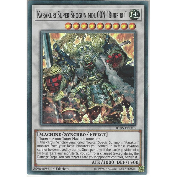 Yu-Gi-Oh! Trading Card Game IGAS-EN043 Karakuri Super Shogun mdl 00N &quot;Bureibu&quot; | 1st Edition | Super Rare Card