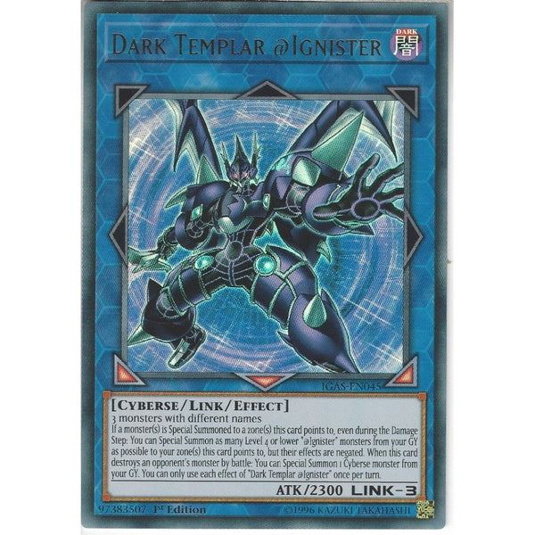 Yu-Gi-Oh! Trading Card Game IGAS-EN045 Dark Templar @Ignister | 1st Edition | Ultra Rare Card