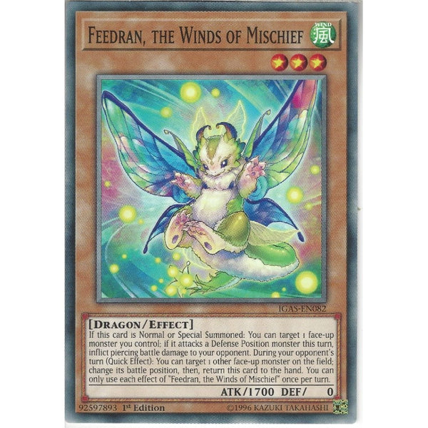 Yu-Gi-Oh! Trading Card Game IGAS-EN082 Feedran, the Winds of Mischief | 1st Edition | Common Card