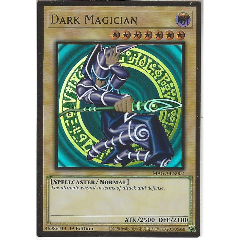 MAGO-EN002 Dark Magician | 1st Edition | Premium Gold Rare Card - Recaptured LTD MAGO-EN002 Dark Magician | 1st Edition | Premium Gold Rare Card - Recaptured LTD