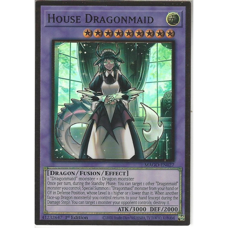 dragonmaid cards yugioh MAGO-EN027 House Dragonmaid | 1st Edition | Premium Gold Rare Card