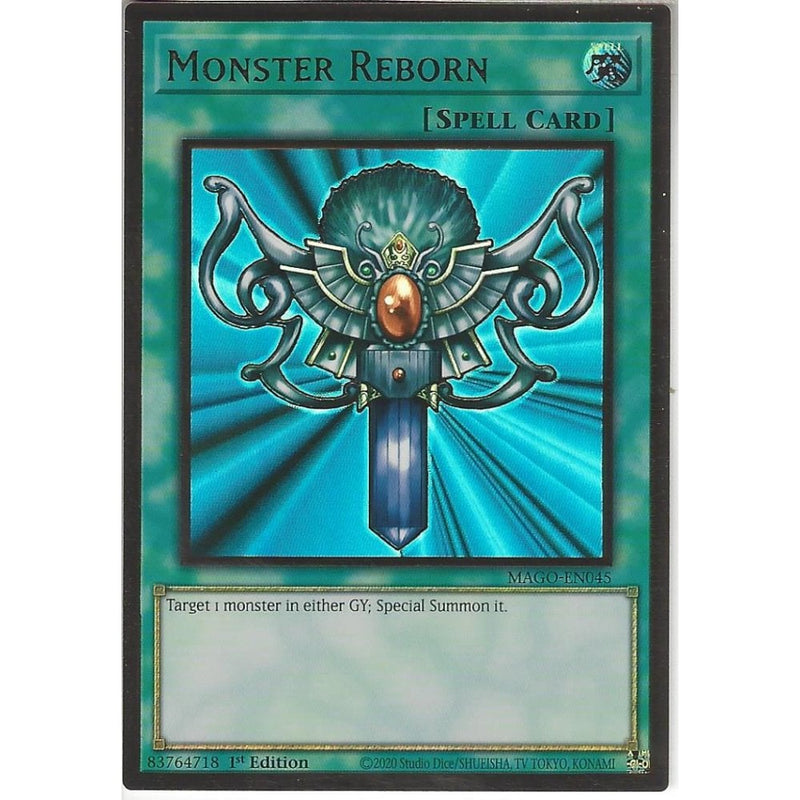 MAGO-EN045 Monster Reborn | 1st Edition | Premium Gold Rare Card