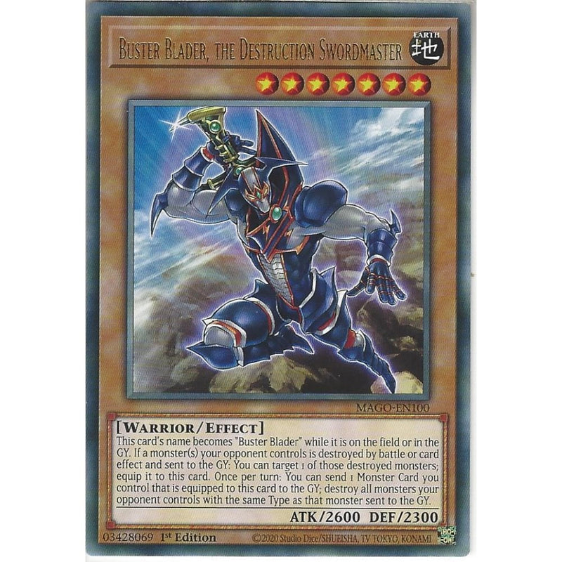 MAGO-EN100 Buster Blader, the Destruction Swordmaster | 1st Edition | - Recaptured LTD MAGO-EN100 Buster Blader, the Destruction Swordmaster | 1st Edition | - Recaptured LTD