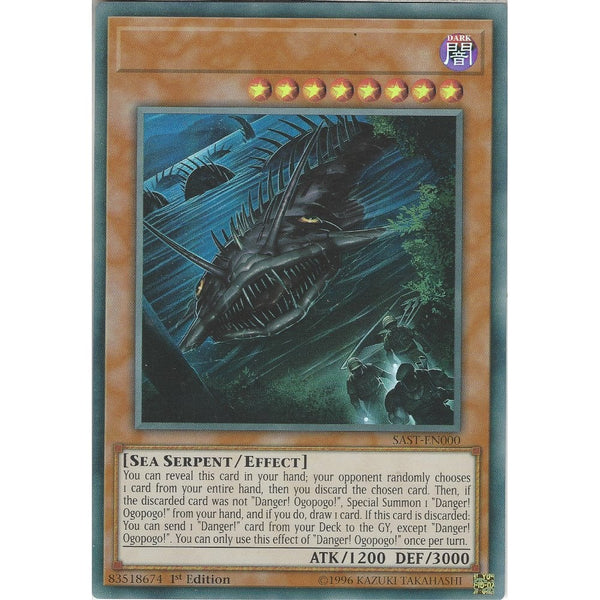 Yu-Gi-Oh! Trading Card Game *Misprint* | SAST-EN000 Danger! Ogopogo! NO TITLE | Ultra Rare Card | 1st Edition