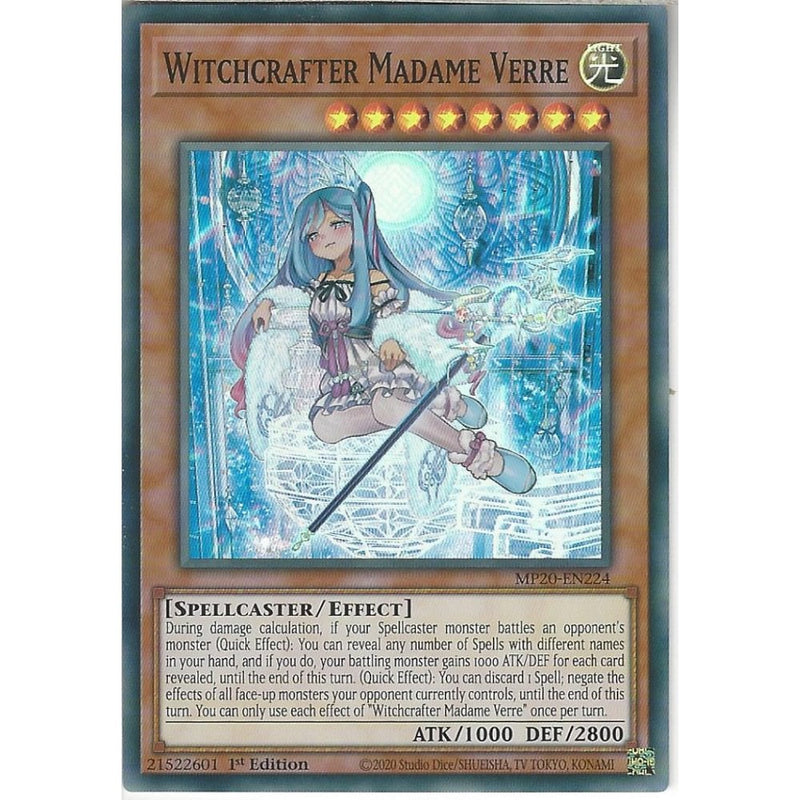 yugioh witchcrafter cards MP20-EN224 Witchcrafter Madame Verre | 1st Edition | Super Rare Card