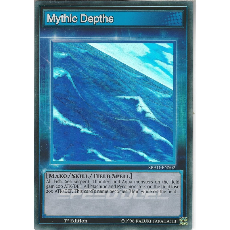 yugioh skill cards Mythic Depths - SBAD-ENS02 - Speed Duel Super Rare Card - 1st Ed Grade:Beckett 9 desc-generated Tribute 1 Insect monster Does this card double