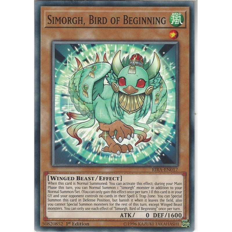 RIRA-EN017 Simorgh, Bird of Beginning | 1st Edition | Common Card -  Recaptured LTD