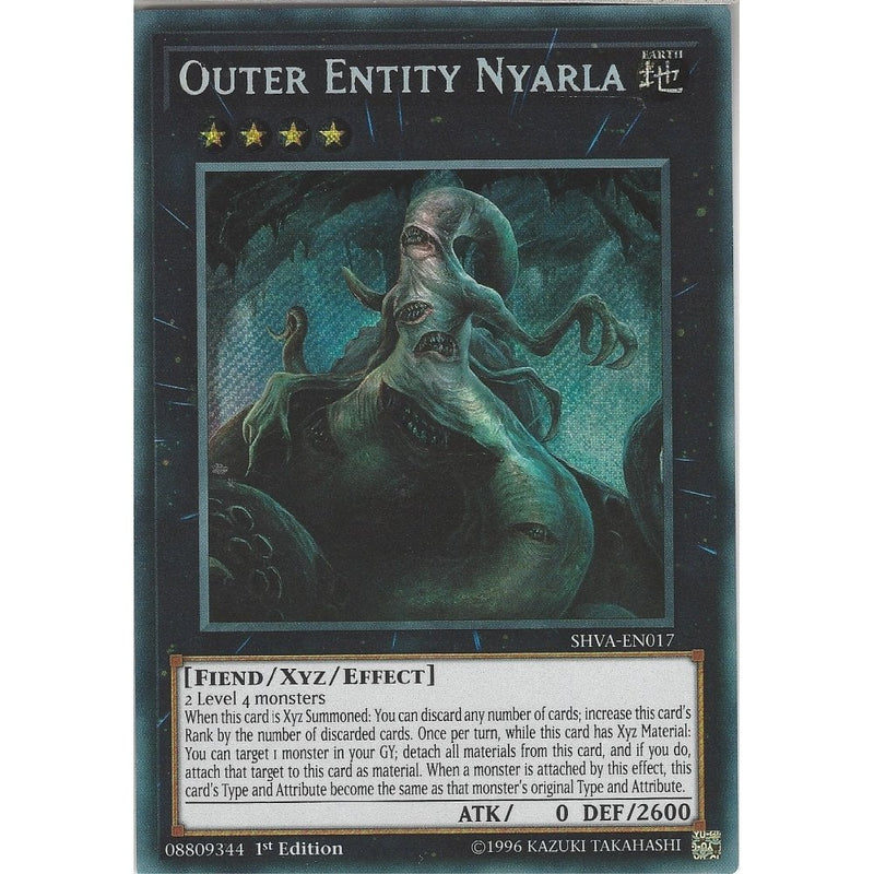SHVA-EN017 Outer Entity Nyarla | 1st Edition | Secret Rare Card - Recaptured LTD SHVA-EN017 Outer Entity Nyarla | 1st Edition | Secret Rare Card - Recaptured LTD