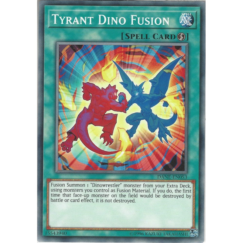 yugioh dinosaur fusion cards Tyrant Dino Fusion - DANE-EN053 - Common Card - Unlimited