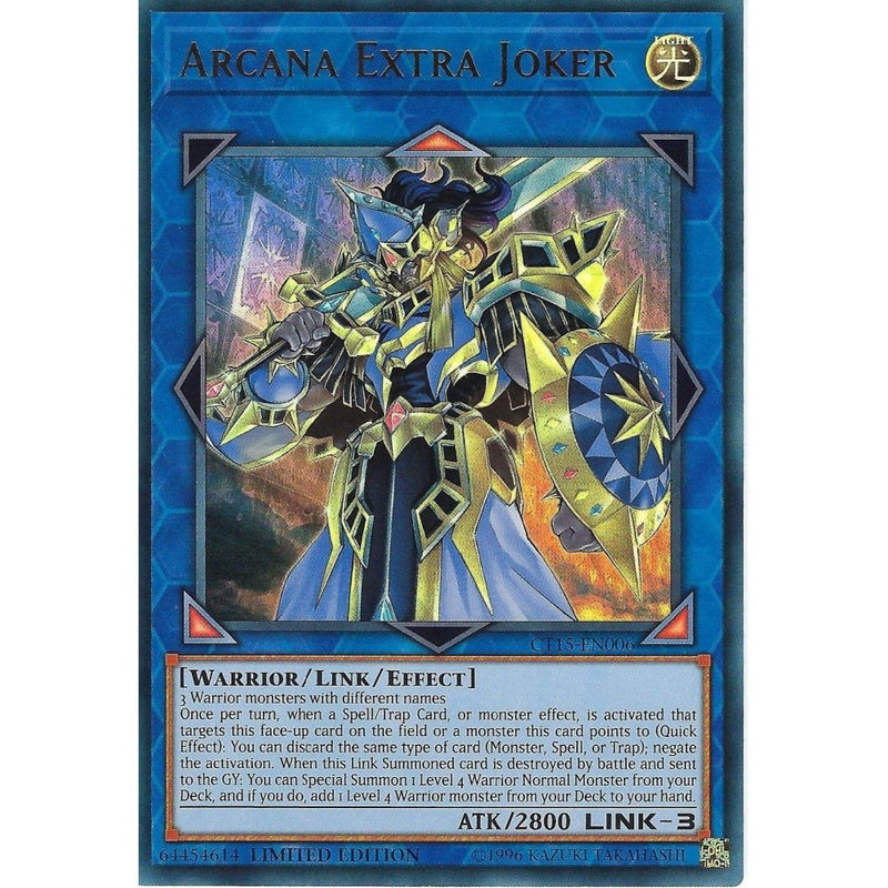 Yu-Gi-Oh Arcana Extra Joker - CT15-EN006 - Ultra Rare Card - Limited E - Recaptured LTD Yu-Gi-Oh Arcana Extra Joker - CT15-EN006 - Ultra Rare Card - Limited E - Recaptured LTD
