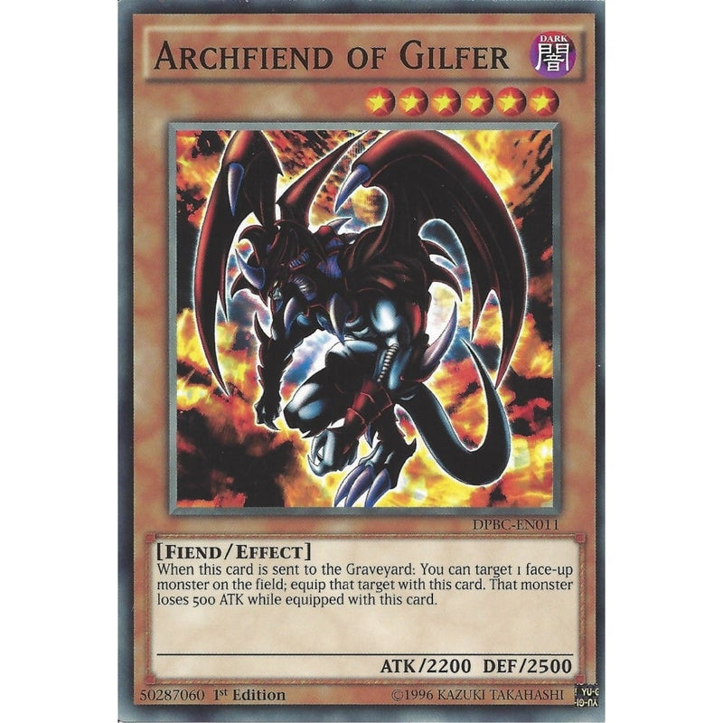 Yu-Gi-Oh ARCHFIEND OF GLIFER - DPBC-EN011 1st Edition - Recaptured LTD Yu-Gi-Oh ARCHFIEND OF GLIFER - DPBC-EN011 1st Edition - Recaptured LTD