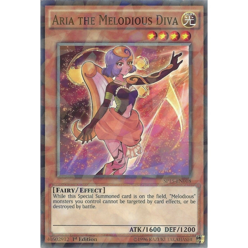 Yu-Gi-Oh ARIA THE MELODIOUS DIVA - SHATTERFOIL RARE - SP15-EN018 - 1st