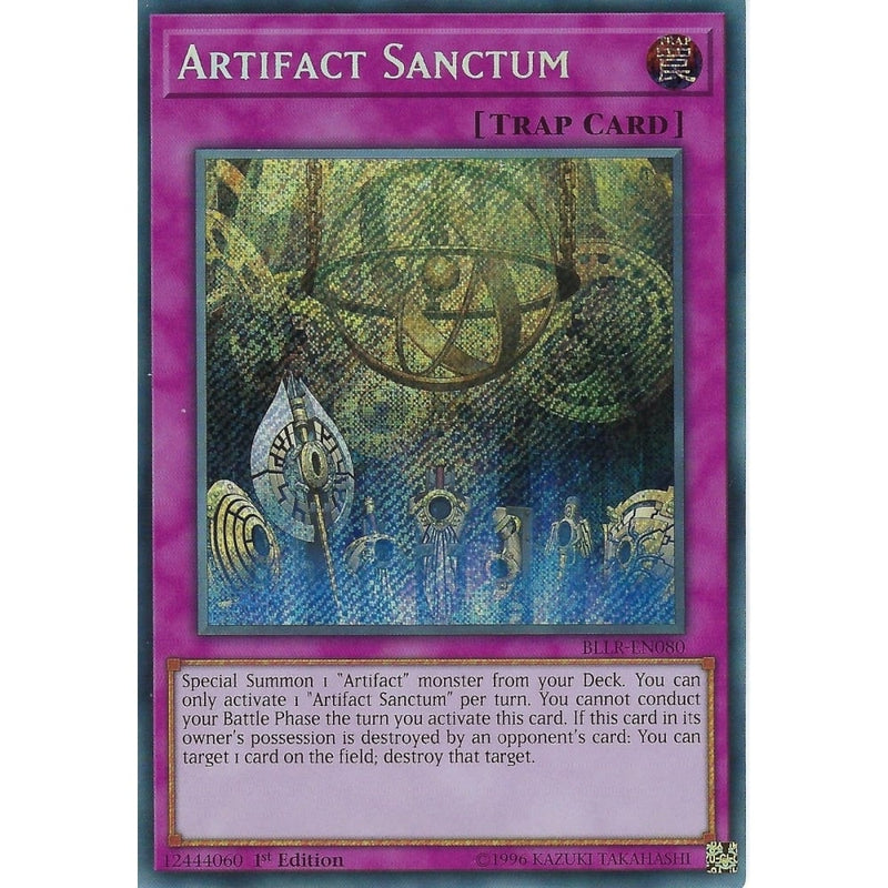 Yu-Gi-Oh ARTIFACT SANCTUM - Secret Rare - BLLR-EN080 - 1st Edition - Recaptured LTD Yu-Gi-Oh ARTIFACT SANCTUM - Secret Rare - BLLR-EN080 - 1st Edition - Recaptured LTD
