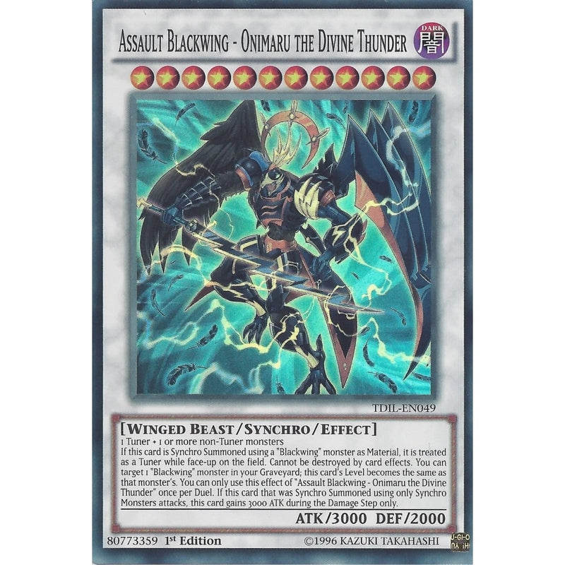 Yu-Gi-Oh ASSAULT BLACKWING ONIMARU THE DIVINE THUNDER Super Rare