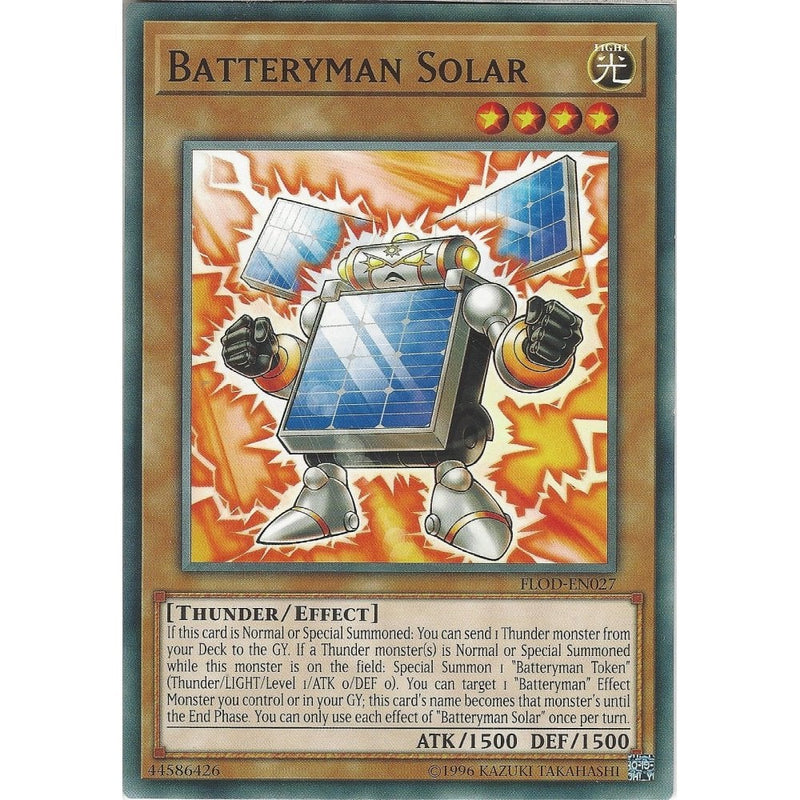 Yu-Gi-Oh BATTERYMAN SOLAR - FLOD-EN027 - Common Card