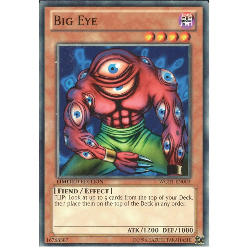 Yu-Gi-Oh BIG EYE - WGRT-EN003 - LIMITED EDITION - Recaptured LTD Yu-Gi-Oh BIG EYE - WGRT-EN003 - LIMITED EDITION - Recaptured LTD