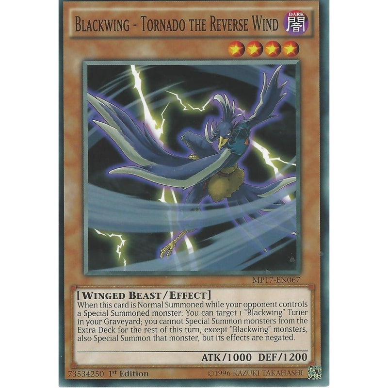 Yu-Gi-Oh BLACKWING - TORNADO THE REVERSE WIND - MP17-EN067 1ST EDITION