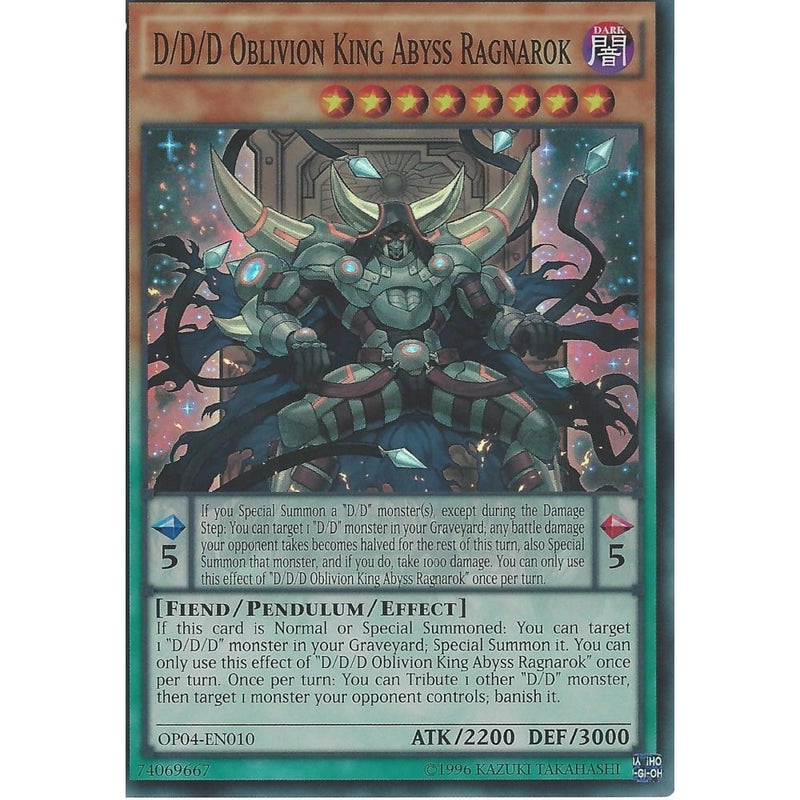 Yu-Gi-Oh D/D/D OBLIVION KING ABYSS RAGNAROK - Super Rare - OP04-EN010
