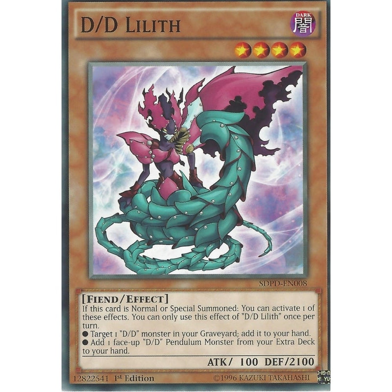 Yu-Gi-Oh D/D LILITH - SDPD-EN008 1st Edition
