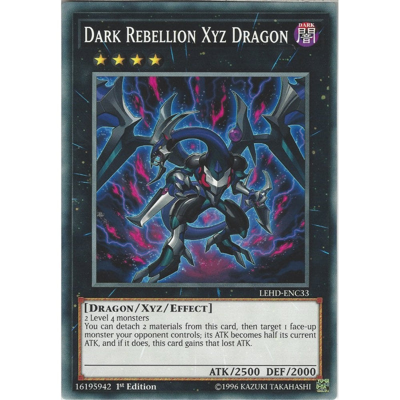 Yu-Gi-Oh Dark Rebellion Xyz Dragon - LEHD-ENC33 - Common Card - 1st Ed