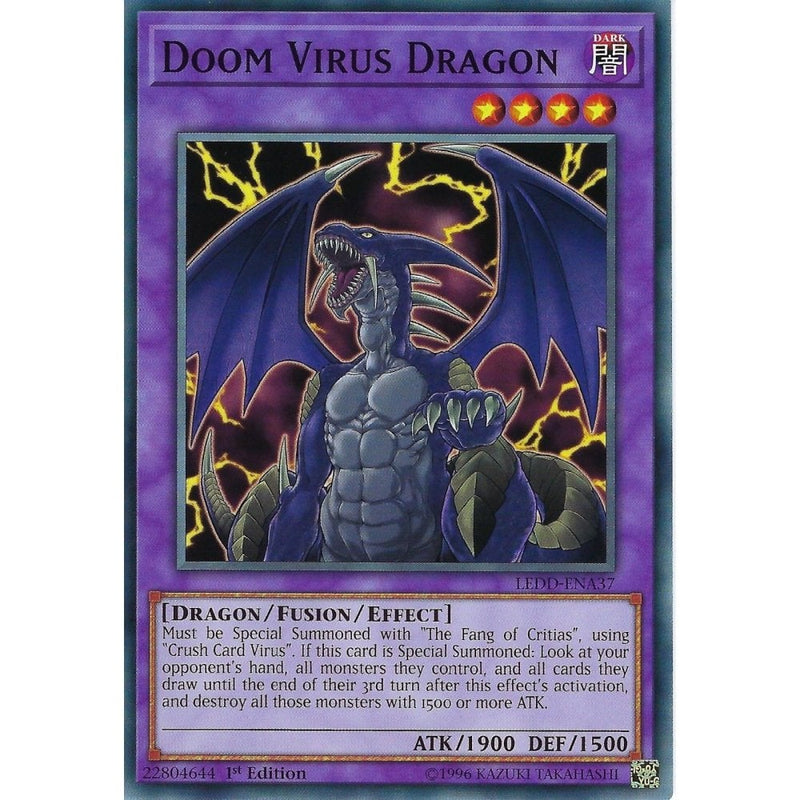 Yu-Gi-Oh DOOM VIRUS DRAGON - LEDD-ENA37 - 1ST EDITION - Recaptured LTD Yu-Gi-Oh DOOM VIRUS DRAGON - LEDD-ENA37 - 1ST EDITION - Recaptured LTD