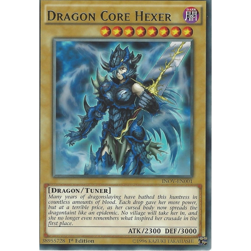 Yu-Gi-Oh DRAGON CORE HEXER - Rare - INOV-EN001 - 1st Edition - Recaptured LTD Yu-Gi-Oh DRAGON CORE HEXER - Rare - INOV-EN001 - 1st Edition - Recaptured LTD