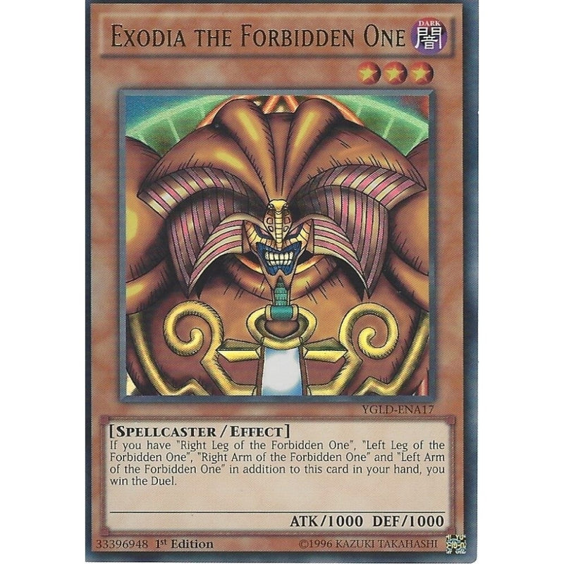 Yu-Gi-Oh EXODIA THE FORBIDDEN ONE - Ultra Rare - YGLD-ENA17 - 1st Edit - Recaptured LTD Yu-Gi-Oh EXODIA THE FORBIDDEN ONE - Ultra Rare - YGLD-ENA17 - 1st Edit - Recaptured LTD