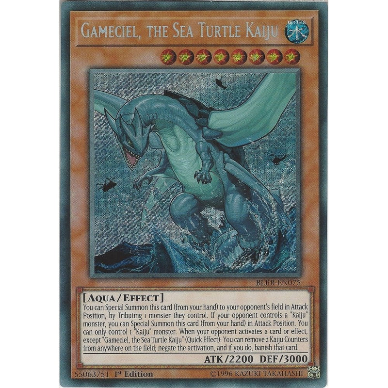 Yu-Gi-Oh GAMECIEL, THE SEA TURTLE KAIJU - BLRR-EN075 - 1st Edition Sec