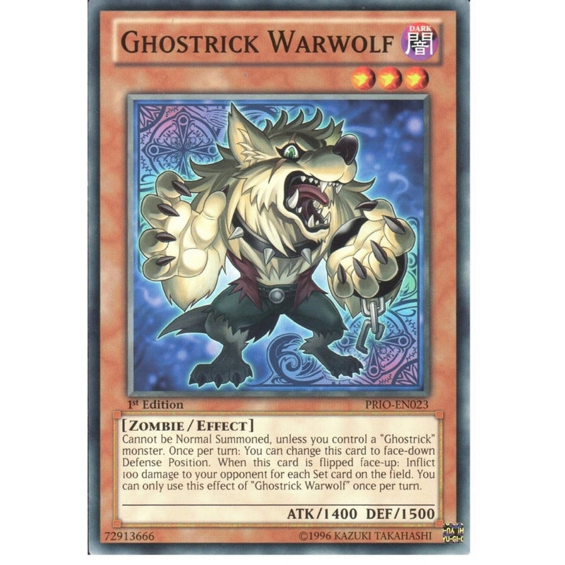 Yu-Gi-Oh GHOSTRICK WARWOLF - PRIO-EN023 - 1st Edition