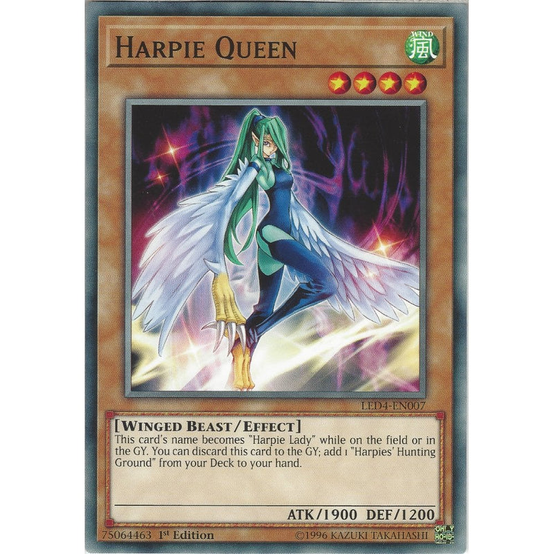 Yu-Gi-Oh Harpie Queen - LED4-EN007 - Common Card - 1st Edition