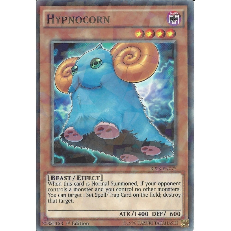 Yu-Gi-Oh HYPNOCORN - SHATTERFOIL RARE - BP03-EN077 - 1st Edition
