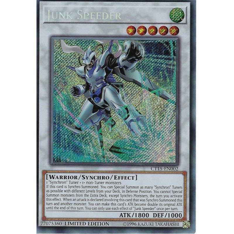 yu☆ Yu-Gi-Oh Junk Speeder - CT15-EN002 - Secret Rare Card - Limited