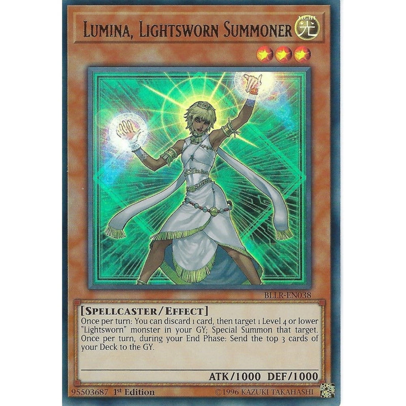 Yu-Gi-Oh LUMINA, LIGHTSWORN SUMMONER - Ultra Rare -BLLR-EN038 -1st Edi - Recaptured LTD Yu-Gi-Oh LUMINA, LIGHTSWORN SUMMONER - Ultra Rare -BLLR-EN038 -1st Edi - Recaptured LTD