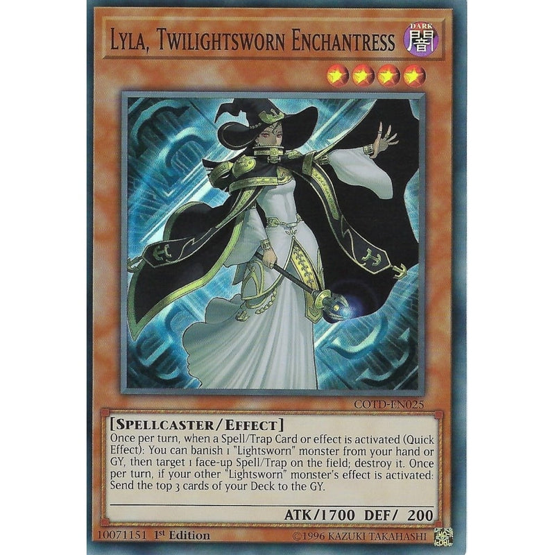 yugioh twilightsworn cards Yu-Gi-Oh LYLA, THE TWILIGHTSWORN ENCHANTRESS - SUPER RARE - COTD-EN025