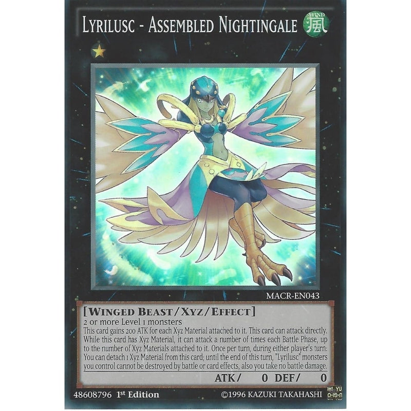 yugioh lyrilusc cards Yu-Gi-Oh LYRILUSC - ASSEMBLED NIGHTINGALE - Super Rare - MACR-EN043 1s