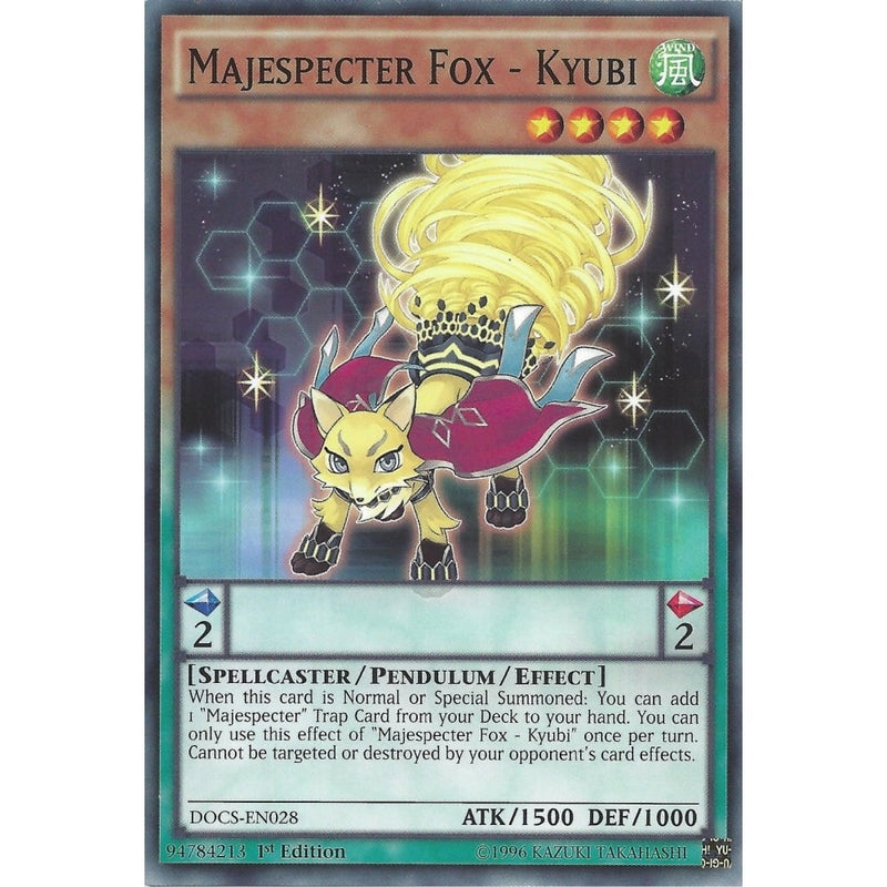 Yu-Gi-Oh MAJESPECTER FOX - KYUBI - DOCS-EN028 1st Edition - Recaptured LTD Yu-Gi-Oh MAJESPECTER FOX - KYUBI - DOCS-EN028 1st Edition - Recaptured LTD